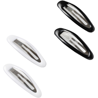 Royal Beauty Clic Clac 2 Coppie Bianco e Nero - Royal Beauty Clic Clac 2 Coppie Bianco e Nero -
