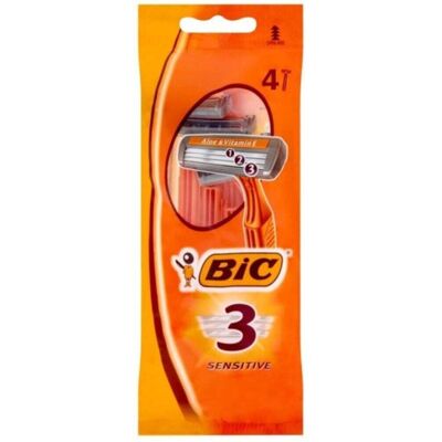 Bic Rasoio 3 Lame Sensitive 4 Pezzi - Bic Rasoio 3 Lame Sensitive 4 Pezzi -