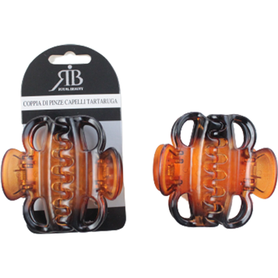 Royal Beauty Coppia Pinze Tartaruga 7 cm - Royal Beauty Coppia Pinze Tartaruga 7 cm -