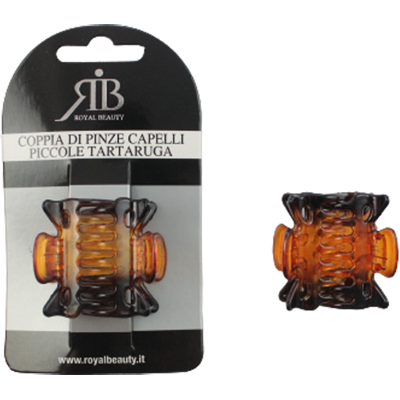 Royal Beauty Coppia Pinze Tartaruga 4 cm - Royal Beauty Coppia Pinze Tartaruga 4 cm -