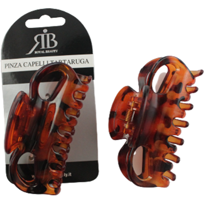 Royal Beauty Pinza Capelli Tartaruga 9 Cm - Royal Beauty Pinza Capelli Tartaruga 9 Cm -