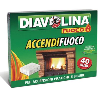 Diavolina Accendifuoco 40 Cubi - Diavolina Accendifuoco 40 Cubi -