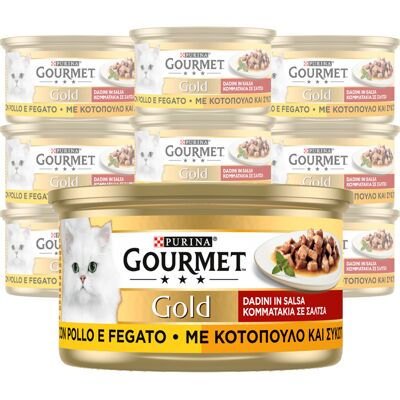 Gourmet Gold Cibo per Gatti Adulti Dadini in Salsa con Pollo e Fegato - Cibo per gatti Gourmet Gold Cibo per Gatti Adulti Dadini in Salsa con Pollo e Fegato - Cibo per gatti