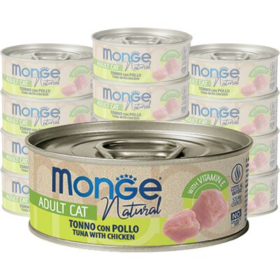 Marca Monge Modello - Cibo per Gatti Tonno e Pollo Marca Monge Modello - Cibo per Gatti Tonno e Pollo