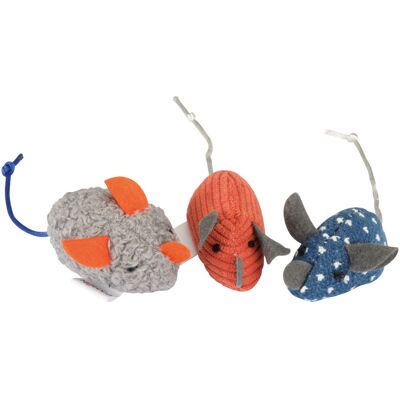 Camon Gioco per gatto Topolini colorati con catnip 3 pz Camon Gioco per gatto Topolini colorati con catnip 3 pz