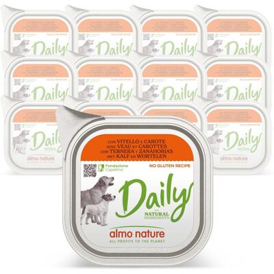 Almo Nature Daily Dog Adult Vitello e carote 100g Almo Nature Daily Dog Adult Vitello e carote 100g