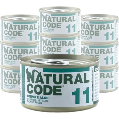Natural Code Tonno Aloe Cibo per Gatti - 85g - Confezione da 12 Natural Code Tonno Aloe Cibo per Gatti - 85g - Confezione da 12