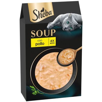 Sheba Cat Adult Soup Pollo 4 x 40 gr Sheba Cat Adult Soup Pollo 4 x 40 gr