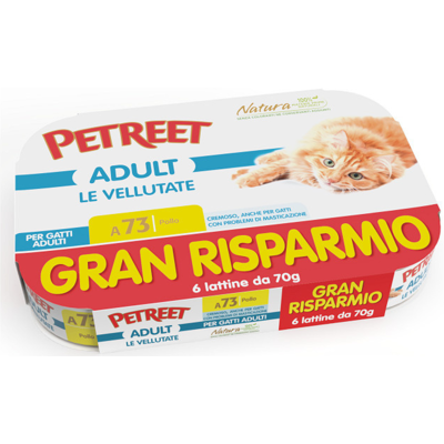 Petreet Natura Multipack Le Vellutate Pollo 70gx6 Petreet Natura Multipack Le Vellutate Pollo 70gx6