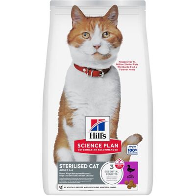 Hill's Science Plan Cat Adult Sterilised con Anatra 1,5 kg Hill's Science Plan Cat Adult Sterilised con Anatra 1,5 kg