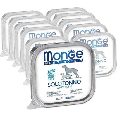 Monge Monoprotein per cani adulti Paté Solo Tonno 150 gr Monge Monoprotein per cani adulti Paté Solo Tonno 150 gr