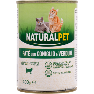 Naturalpet Cibo per Gatti Coniglio e Verdure - Adulti - 400g Naturalpet Cibo per Gatti Coniglio e Verdure - Adulti - 400g