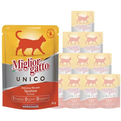 Cibo per gatti Migliorgatto Unico Tacchino - Premium, Adulto, 85 g Cibo per gatti Migliorgatto Unico Tacchino - Premium, Adulto, 85 g
