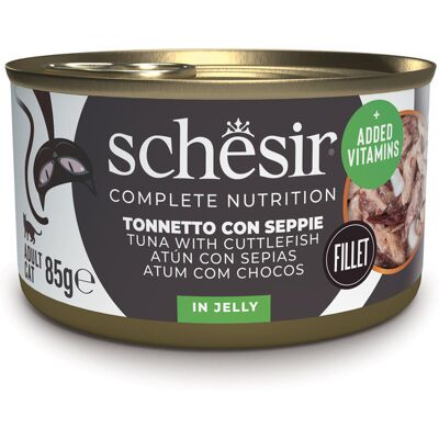 Schesir Cat Adult Tonnetto con Seppie Jelly 85g Schesir Cat Adult Tonnetto con Seppie Jelly 85g