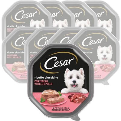 Cesar Dog Ricette Classiche Vitello e Pollo 150 gr Cesar Dog Ricette Classiche Vitello e Pollo 150 gr