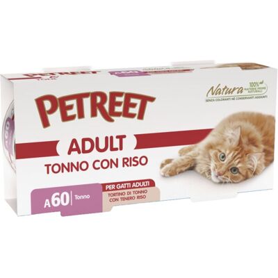 Alimento per Gatti Petreet - Tonno con Riso - 170G/340G Alimento per Gatti Petreet - Tonno con Riso - 170G/340G