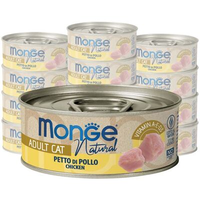 Monge Petto di Pollo per Gatti - 80g - Qualità Superiore Monge Petto di Pollo per Gatti - 80g - Qualità Superiore