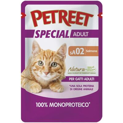 Petreet Cat 100% Monoproteico Salmone 70 gr Petreet Cat 100% Monoproteico Salmone 70 gr