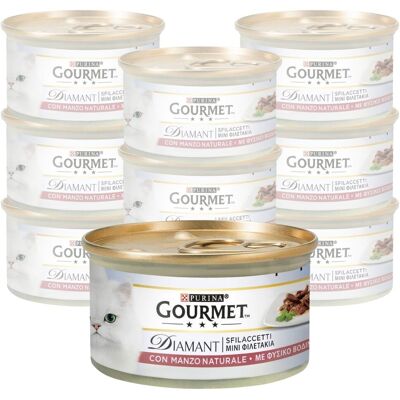 Gourmet Diamant Cat Adult Sfilaccetti con Manzo Naturale 85 gr Gourmet Diamant Cat Adult Sfilaccetti con Manzo Naturale 85 gr