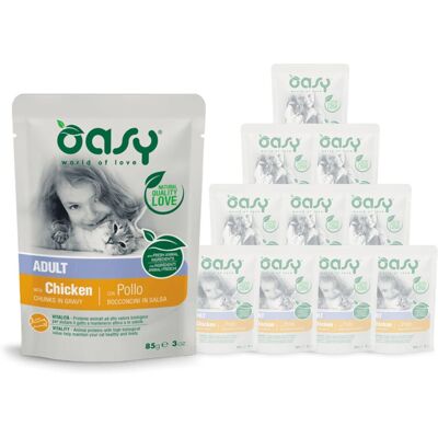 Oasy Cibo umido per Gatti - Bocconcini in Salsa Adulto 85 g Oasy Cibo umido per Gatti - Bocconcini in Salsa Adulto 85 g