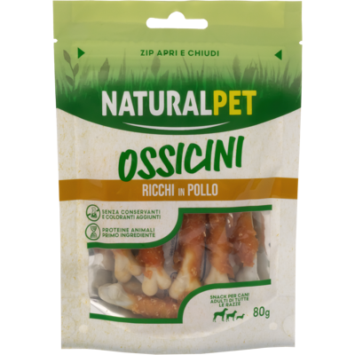 Naturalpet Doggy Snacks Osso con Pollo 80 gr Naturalpet Doggy Snacks Osso con Pollo 80 gr