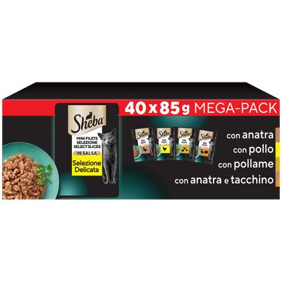 Sheba Cat Selezione Delicata in Salsa 40 pz x 85 gr Sheba Cat Selezione Delicata in Salsa 40 pz x 85 gr
