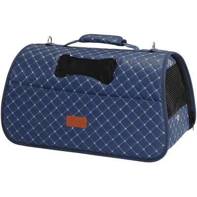 Camon Borsa trasportino trapuntata "Rombo" Blu 50x27x27 cm Camon Borsa trasportino trapuntata "Rombo" Blu 50x27x27 cm