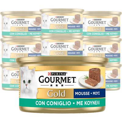 Gourmet Gold Mousse per gatti con coniglio - cibo per gatti Gourmet Gold Mousse per gatti con coniglio - cibo per gatti