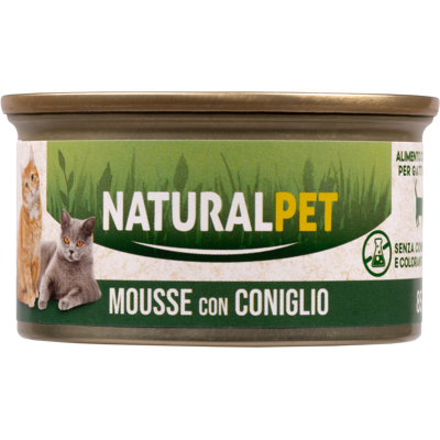 Naturalpet Cat Adult Mousse con Coniglio 85 gr Naturalpet Cat Adult Mousse con Coniglio 85 gr