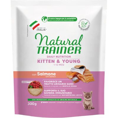 Natural Trainer Cat Kitten con Salmone 300 gr Natural Trainer Cat Kitten con Salmone 300 gr