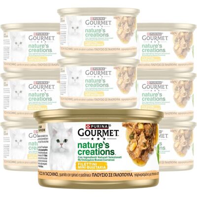 Gourmet Nature's Creations Cat Adult con Tacchino, spinaci e pastinaca 85 gr Gourmet Nature's Creations Cat Adult con Tacchino, spinaci e pastinaca 85 gr