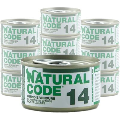 Natural Code Cat Tonno e Verdure lattina 85g n.14 Natural Code Cat Tonno e Verdure lattina 85g n.14
