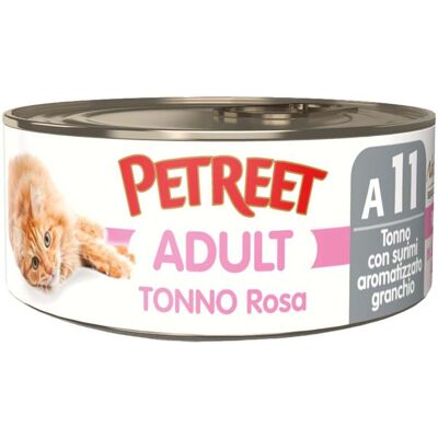 Petreet Cat Tonno rosa Tonno surimi aromatizzato granchio 70 gr Petreet Cat Tonno rosa Tonno surimi aromatizzato granchio 70 gr