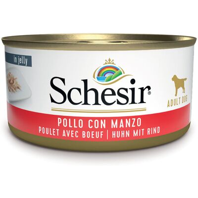Schesir Dog Pollo con Manzo 150 gr Schesir Dog Pollo con Manzo 150 gr