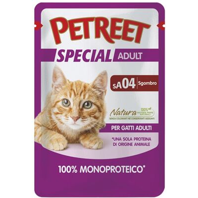 Petreet Cat 100% Monoproteico Sgombro 70 gr Petreet Cat 100% Monoproteico Sgombro 70 gr