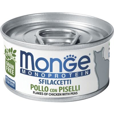 Cibo per gatti Monge Pollo e Piselli - 80g Cibo per gatti Monge Pollo e Piselli - 80g