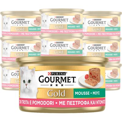 Gourmet Gold Cat Adult Mousse con Trota e Pomodori 85 gr Gourmet Gold Cat Adult Mousse con Trota e Pomodori 85 gr