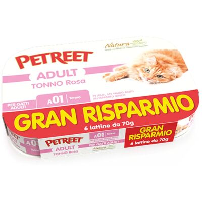 Petreet Cat Tonno rosa 6x70 gr Petreet Cat Tonno rosa 6x70 gr
