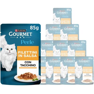 Gourmet Perle Cat Adult Filettini in Salsa con Tacchino 85 gr Gourmet Perle Cat Adult Filettini in Salsa con Tacchino 85 gr