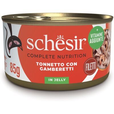 Schesir Cat Adult Tonnetto con gamberetti jelly 85g Schesir Cat Adult Tonnetto con gamberetti jelly 85g