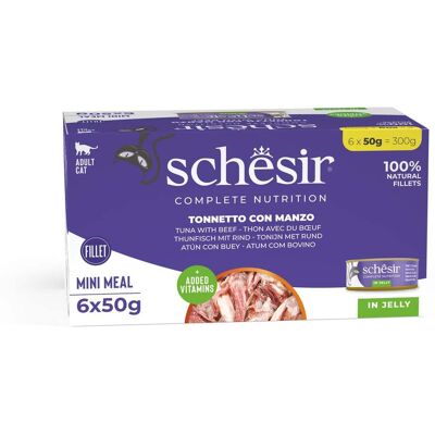 Schesir Complete Nutrition Gatto Tonno e manzo jelly 6x50g Schesir Complete Nutrition Gatto Tonno e manzo jelly 6x50g
