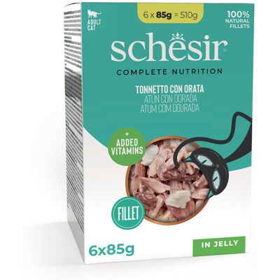 Schesir Cat Tonnetto con Orata Buste 6x85 gr Schesir Cat Tonnetto con Orata Buste 6x85 gr