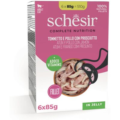 Schesir Cat Tonnetto, Pollo con Prosciutto buste 6x85 gr Schesir Cat Tonnetto, Pollo con Prosciutto buste 6x85 gr