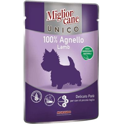 Migliorcane Unico Dog Adult Mini patè con Agnello 100 gr Migliorcane Unico Dog Adult Mini patè con Agnello 100 gr