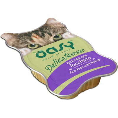 Oasy Cat Adult Delicatesse Paté con Tacchino in Vaschetta 85 gr Oasy Cat Adult Delicatesse Paté con Tacchino in Vaschetta 85 gr