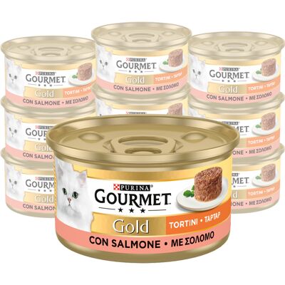 Gourmet Gold Tortini Cat Adult con Salmone 85 gr Gourmet Gold Tortini Cat Adult con Salmone 85 gr