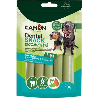 Camon Dental Snacks Light Patata dolce ai gusti prezzemolo e menta 100gr Camon Dental Snacks Light Patata dolce ai gusti prezzemolo e menta 100gr