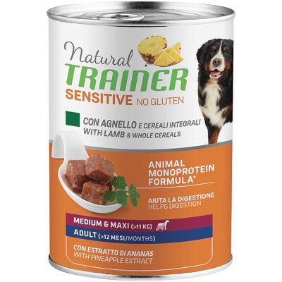 Natural Trainer Sensitive - Senza Glutine - 12 x 400 g - Cibo per cani Natural Trainer Sensitive - Senza Glutine - 12 x 400 g - Cibo per cani