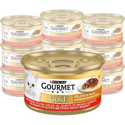Gourmet Gold Cibo per Gatti Adulti Manzo in Salsa Gourmet Gold Cibo per Gatti Adulti Manzo in Salsa