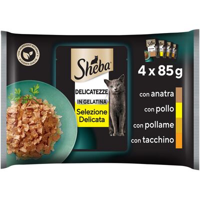 Sheba Cat Delicatezze in Gelatina Selezione Delicata 4 pz x 85 gr Sheba Cat Delicatezze in Gelatina Selezione Delicata 4 pz x 85 gr
